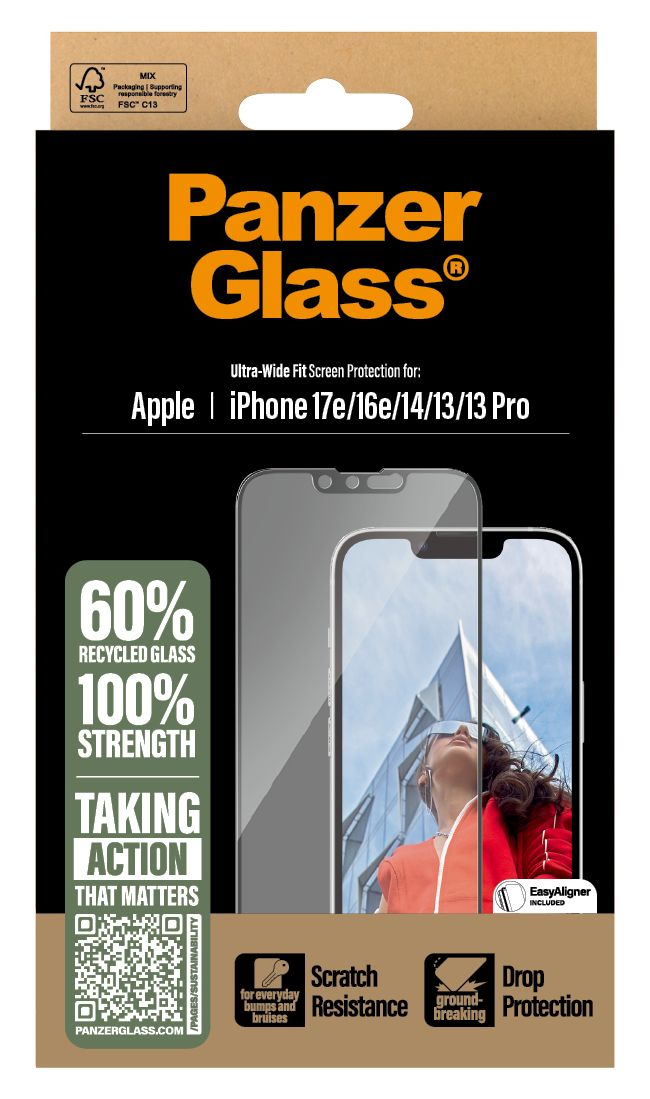 29845 Screen Protector Klare Bildschirmschutzfolie Gehärtetes Glas, Polyethylenterephthalat, Silikon für  Apple iPhone 13, iPhone 13 Pro, iPhone 14, iPhone 16e, iPhone 17e Kratzresistent, Schockresistent 