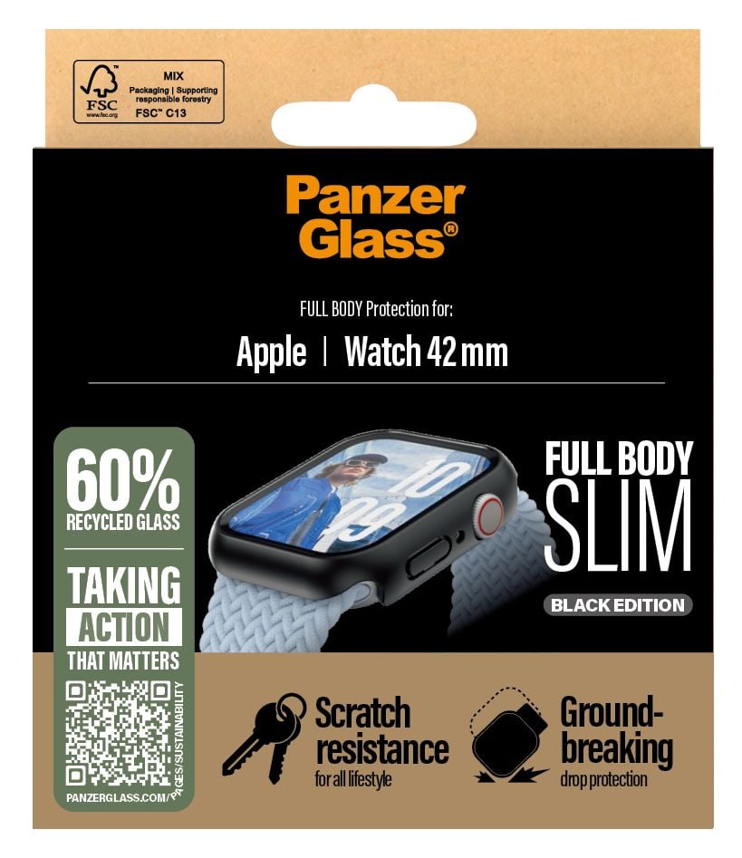 3716 Snappie Full Body Slim Klare Bildschirmschutzfolie gehärtetes Glas für  Apple Apple - Watch Series 10 42mm, Apple - Watch Series 11 42mm Kratzresistent, Schockresistent 