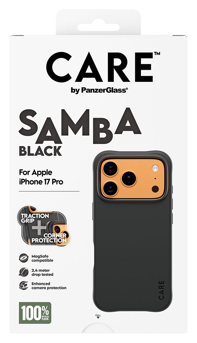 37427 Care Case Samba Cover für Apple Apple - iPhone 17 Pro  (Schwarz) 