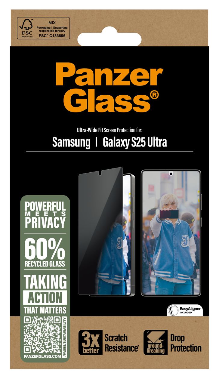 38488 Privacy Screen Protector Klare Bildschirmschutzfolie Gehärtetes Glas, Polyethylenterephthalat, Silikon für  Samsung Galaxy S25 Ultra Kratzresistent, Schockresistent 