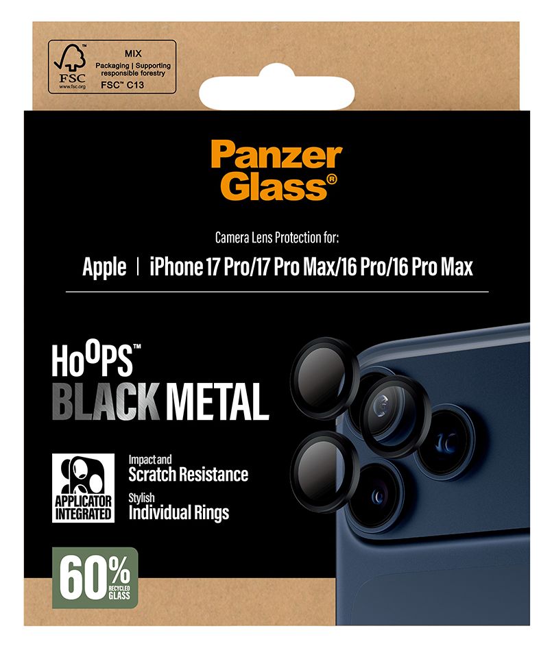 43455 Hoops Kameraschutz Klare Bildschirmschutzfolie Gehärtetes Glas, Silikon für  Apple Apple - iPhone 17 Pro, Apple - iPhone 17 Pro Max, Apple - iPhone 16 Pro, Apple - iPhone 16 Pro Max Kratzresistent, Schockresistent 