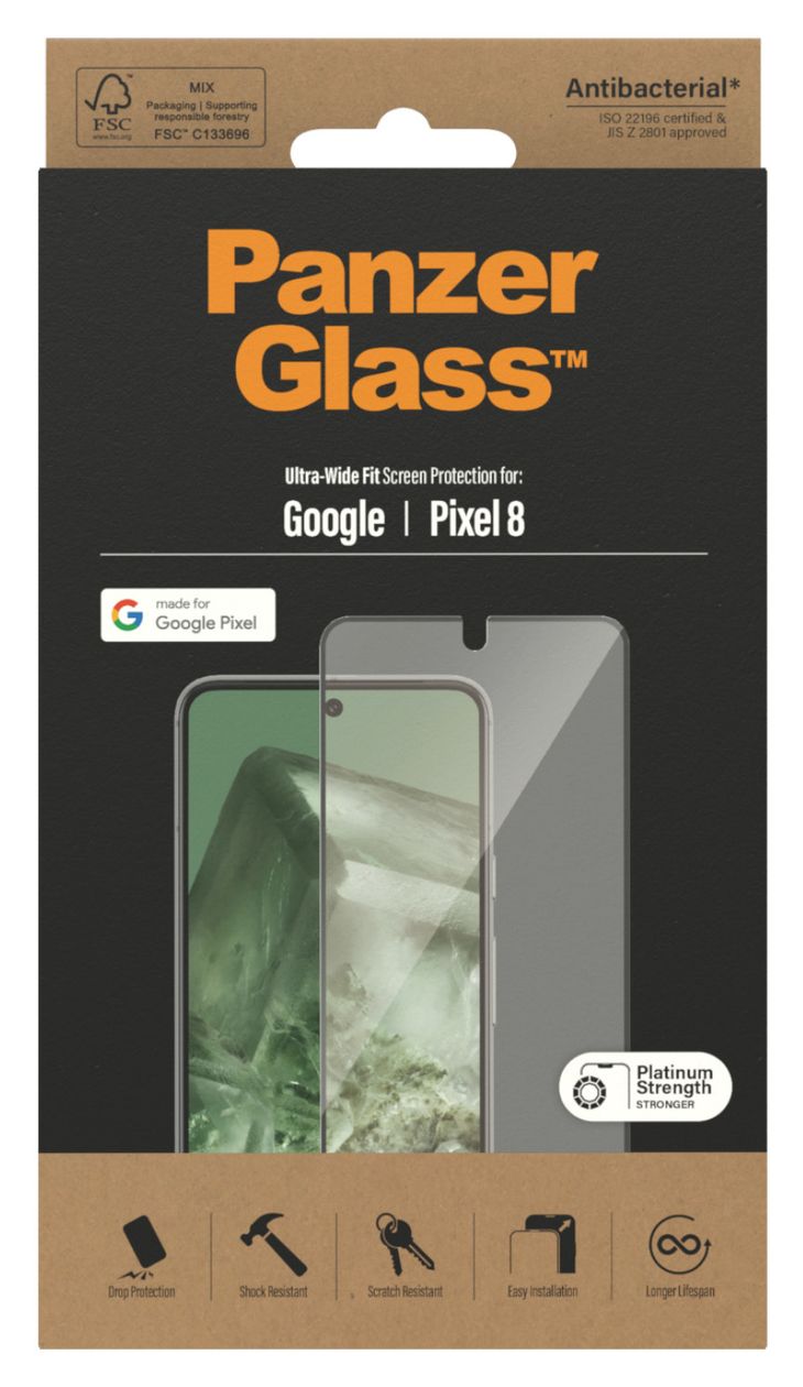 4779 Klare Bildschirmschutzfolie Gehärtetes Glas, Polyethylenterephthalat, Silikon für  Google Google - Pixel 8 Kratzresistent, Schockresistent, Antibakteriell 