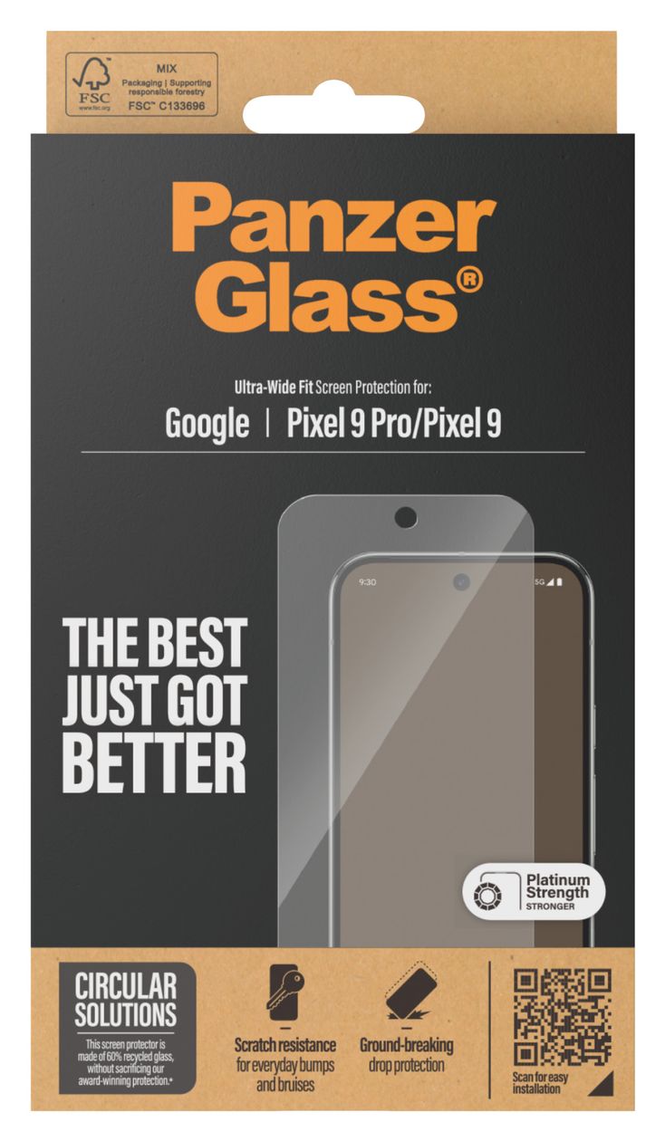 4787 Screen Protector Klare Bildschirmschutzfolie Gehärtetes Glas, Polyethylenterephthalat, Silikon für  Google Pixel 9, Pixel 9 Pro Kratzresistent, Schockresistent 