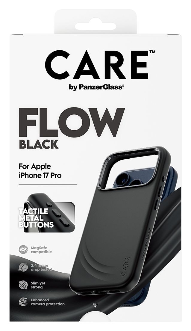 CARE Flow Case mit MagSafe Cover für Apple iPhone 17 Pro/18 Pro  (Schwarz) 