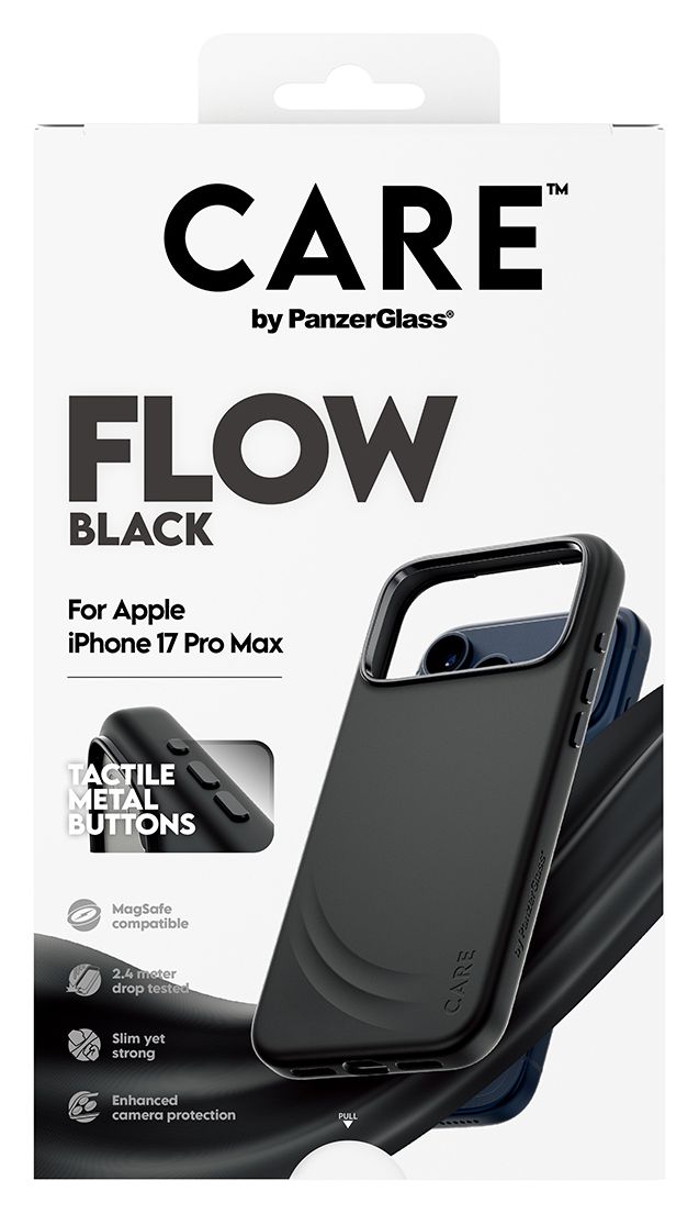 CARE Flow Case mit MagSafe Cover für Apple iPhone 17 Pro Max/18 Pro Max  (Schwarz) 