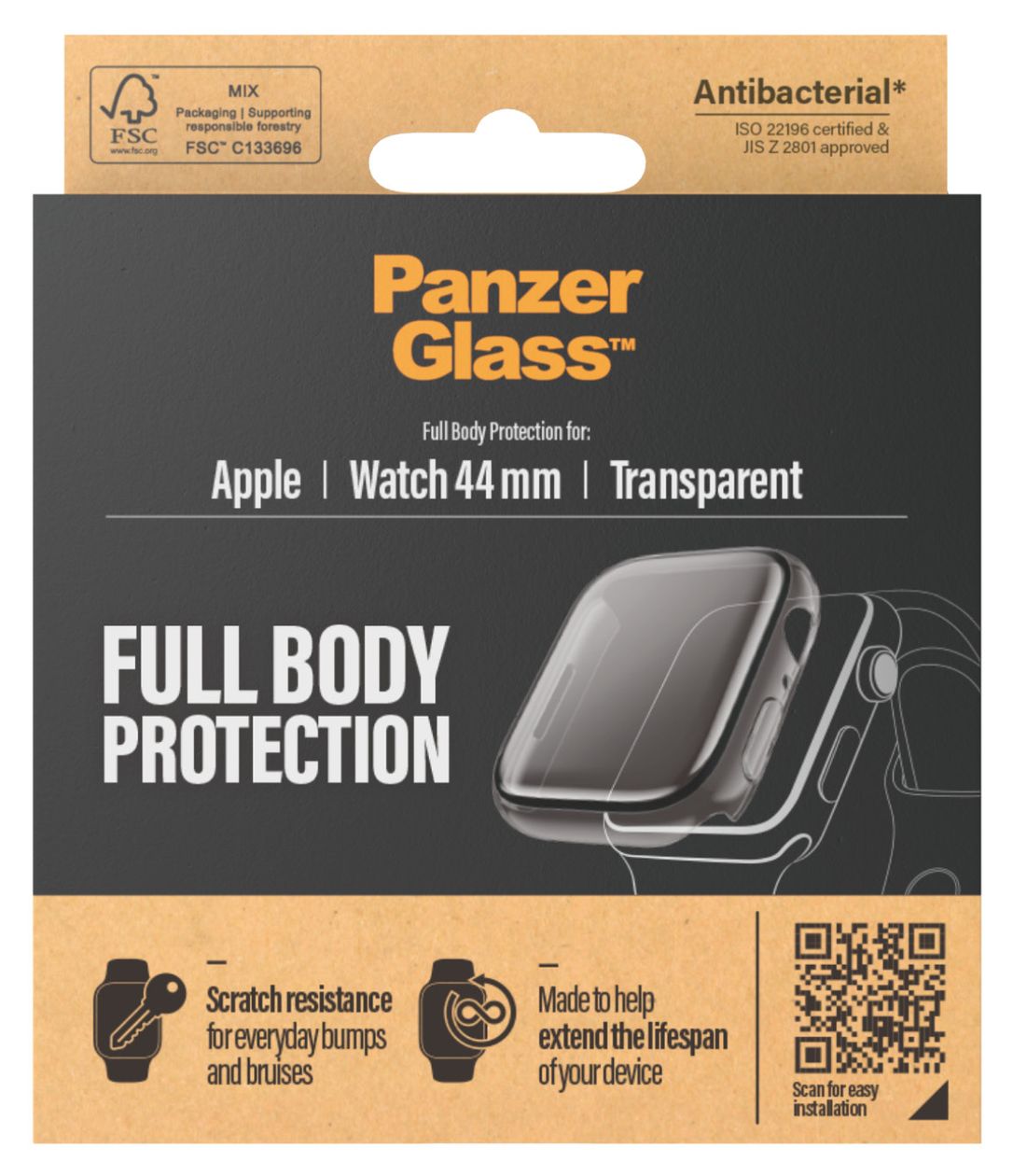 Displayschutz Klare Bildschirmschutzfolie gehärtetes Glas für Apple Watch Series 4/5/6/SE 44 mm 