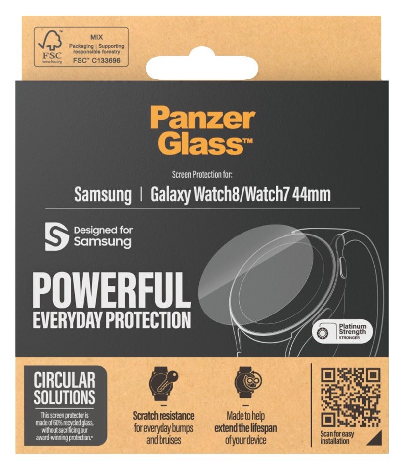Displayschutz Klare Bildschirmschutzfolie gehärtetes Glas für Samsung Galaxy Watch7 44mm, Galaxy Watch8 44mm 