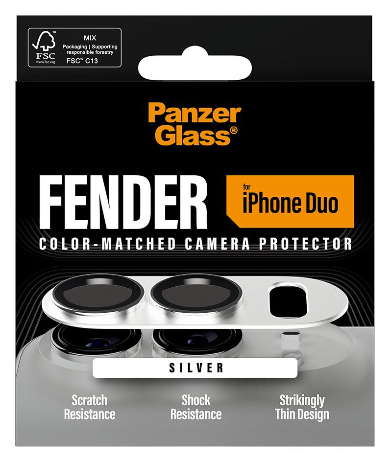 Fender Kameraobjektivschutz Silikon für Apple iPhone Duo 