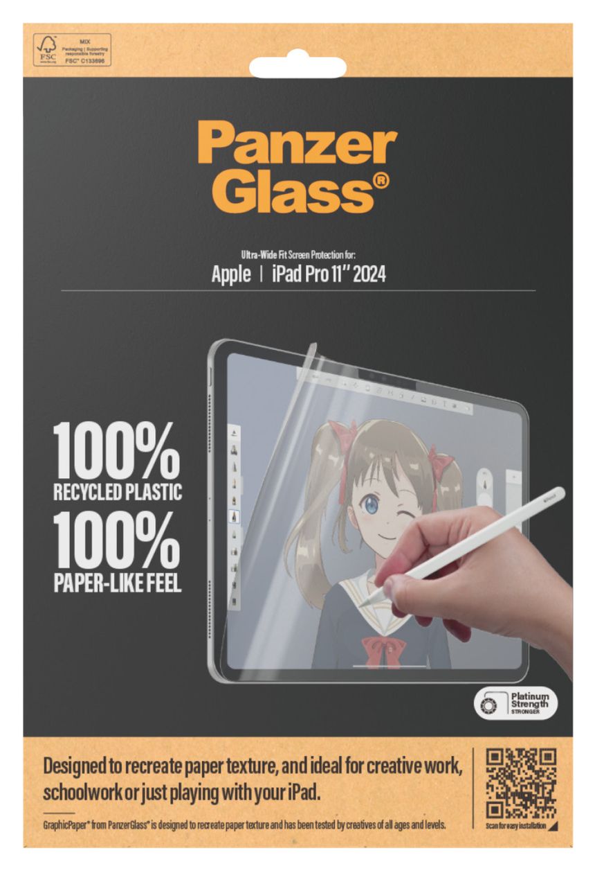 PanzerGlass® GraphicPaper® Displayschutz iPad Pro 11'' (2024-2025) | Ultra-Wide Fit 