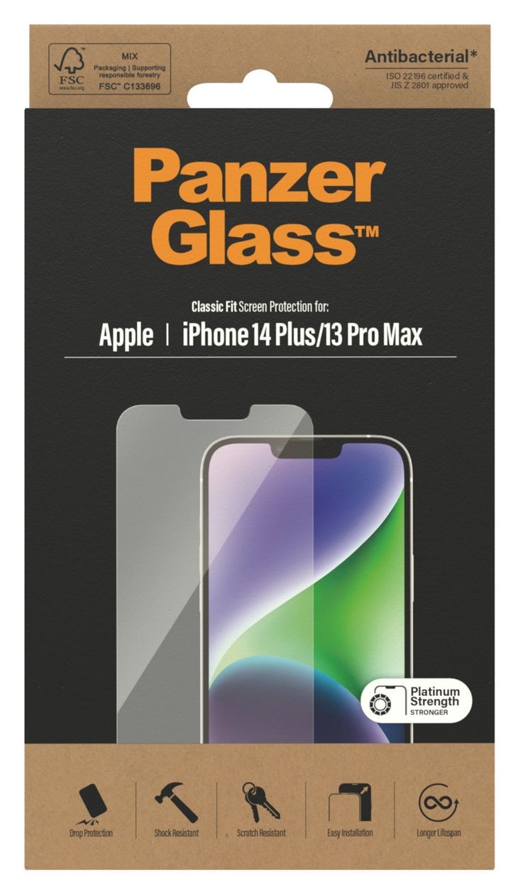 Screen Protector Klare Bildschirmschutzfolie gehärtetes Glas für Apple iPhone 14 Plus, iPhone 13 Pro Max 
