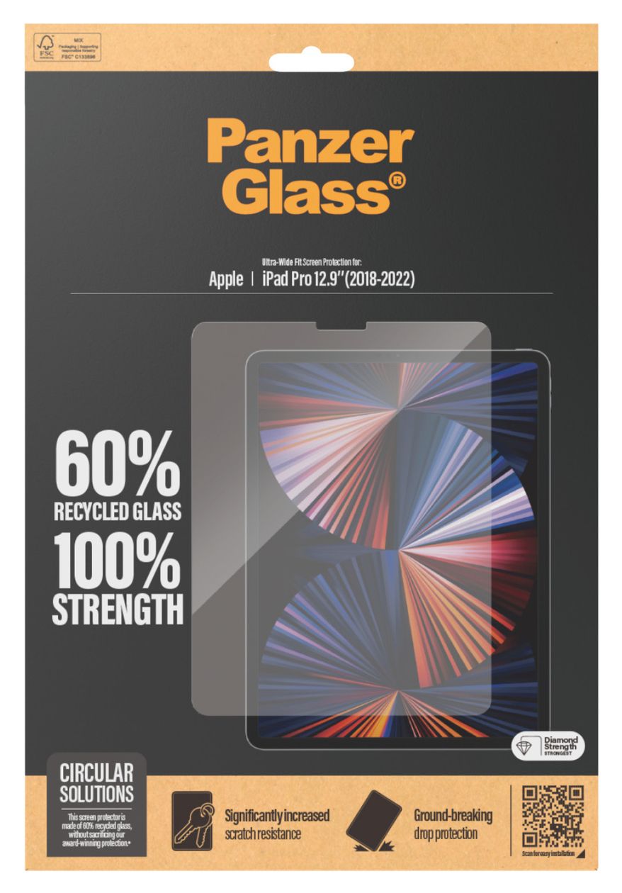 Screen Protector Klare Bildschirmschutzfolie gehärtetes Glas für Apple iPad Pro 12.9 2018, iPad Pro 12.9 2021, iPad Pro 12.9 2022, iPad Pro 12.9 2020 