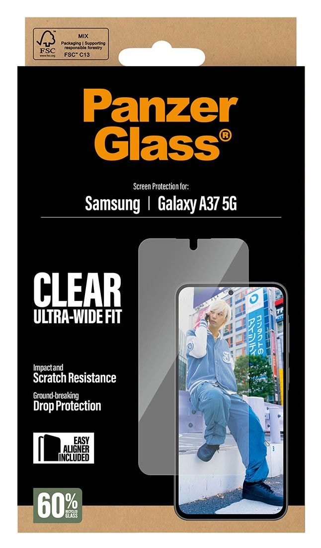 Ultra-Wide Fit Klare Bildschirmschutzfolie gehärtetes Glas für Samsung Galaxy A37 