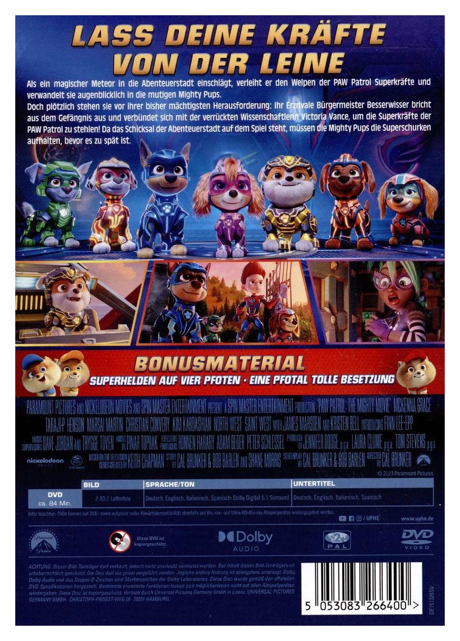 Paramount Home Entertainment Paw Patrol Der Mighty Kinofilm Dvd Von Expert Technomarkt