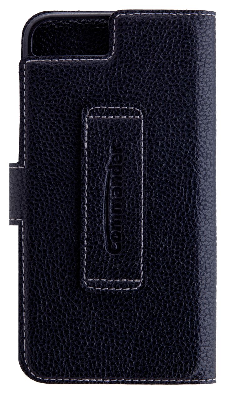 15690 Commander Book Case Elite Folio für Apple iPhone 7  (Schwarz) 