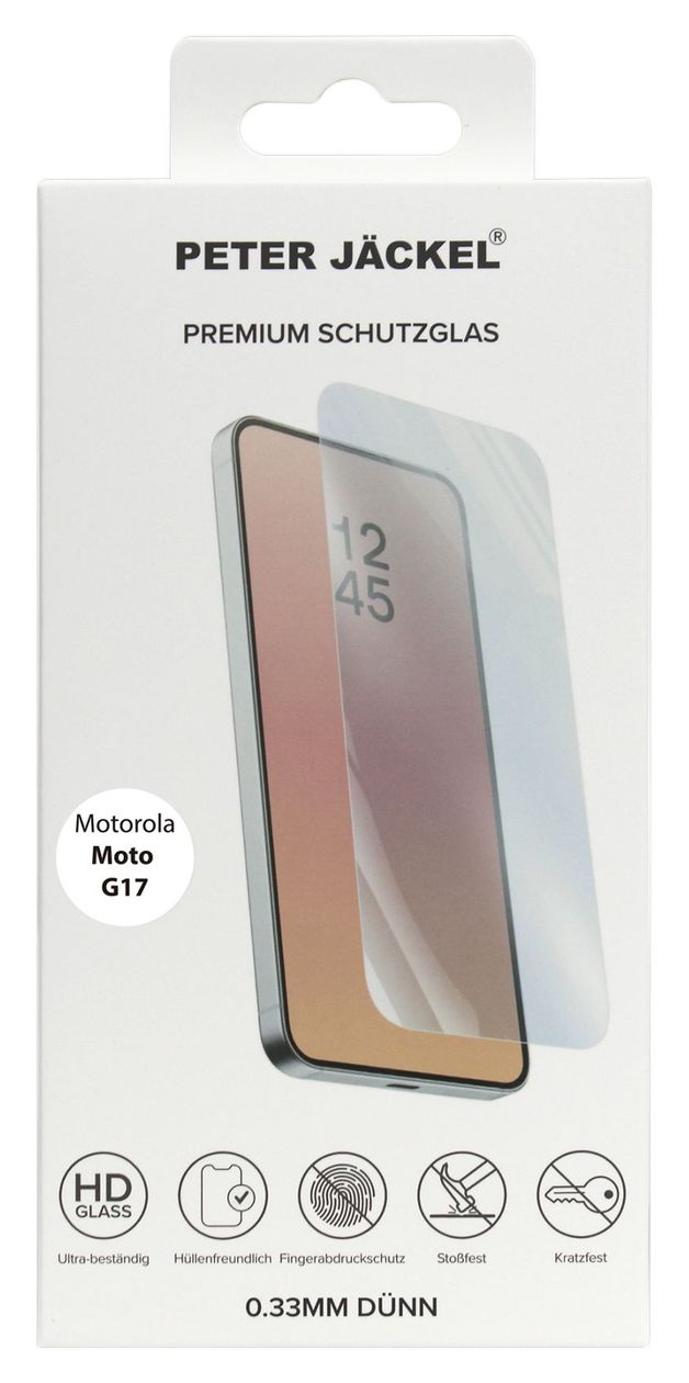 23153 Klare Bildschirmschutzfolie gehärtetes Glas für  Motorola Moto G17 Schlagfest, Kratzresistent 