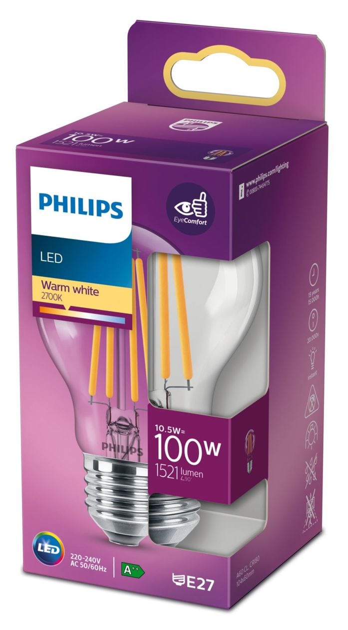 8718699763015 LED Lampe Tropfen E27 EEK: D 1521 lm Warmweiß (2700K) entspricht 100 W 