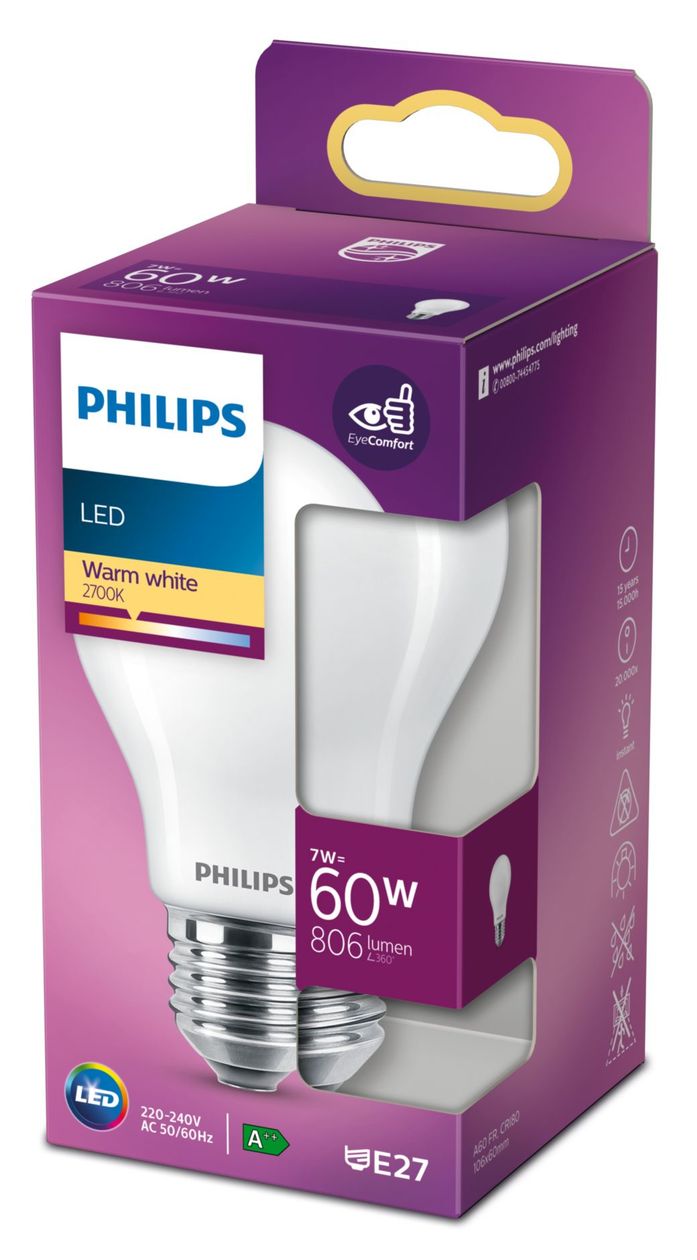 8718699763336 LED Lampe Lüsterkolben E27 EEK: E 806 lm Warmweiß (2700K) entspricht 60 W 