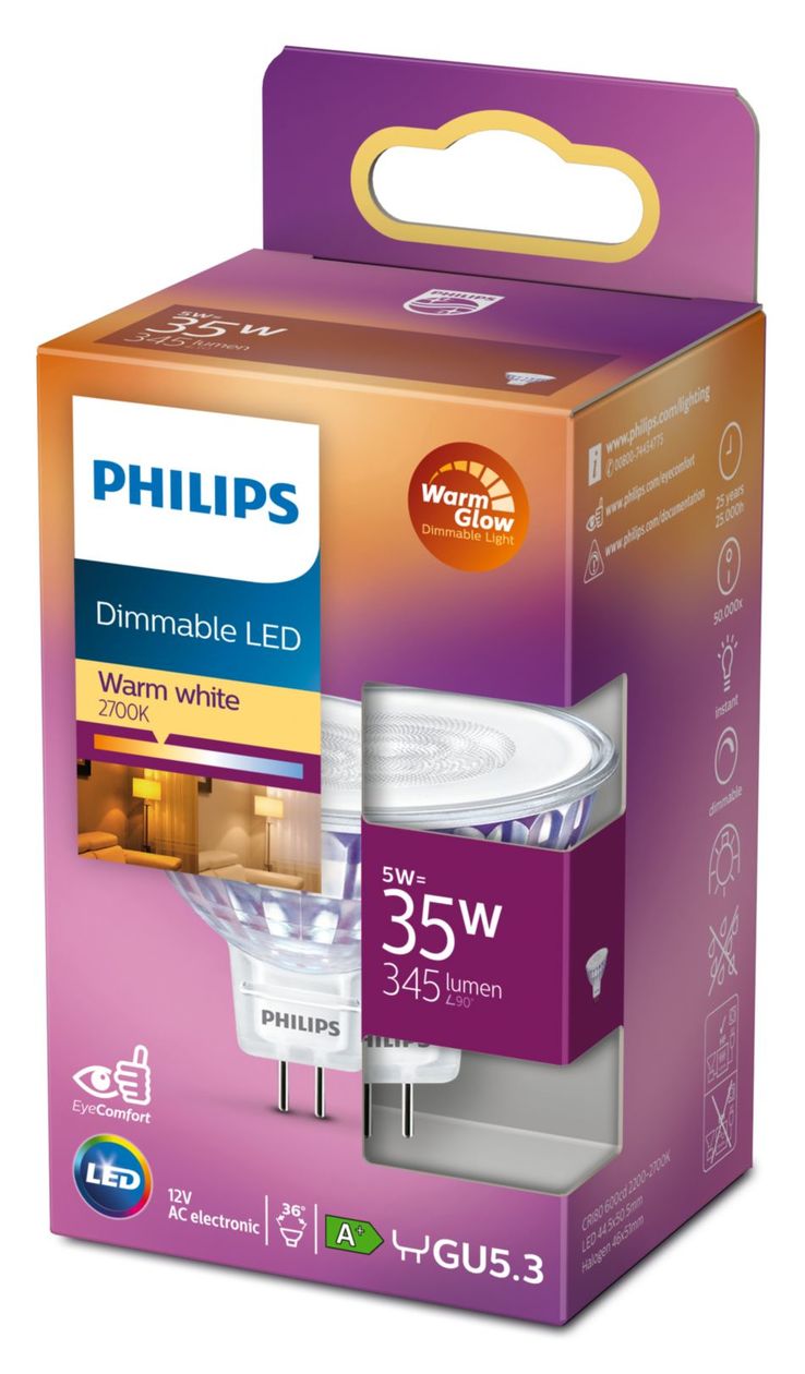 8718699773991 LED Lampe Punkt GU5.3 EEK: G 345 lm entspricht 35 W Dimmbar 
