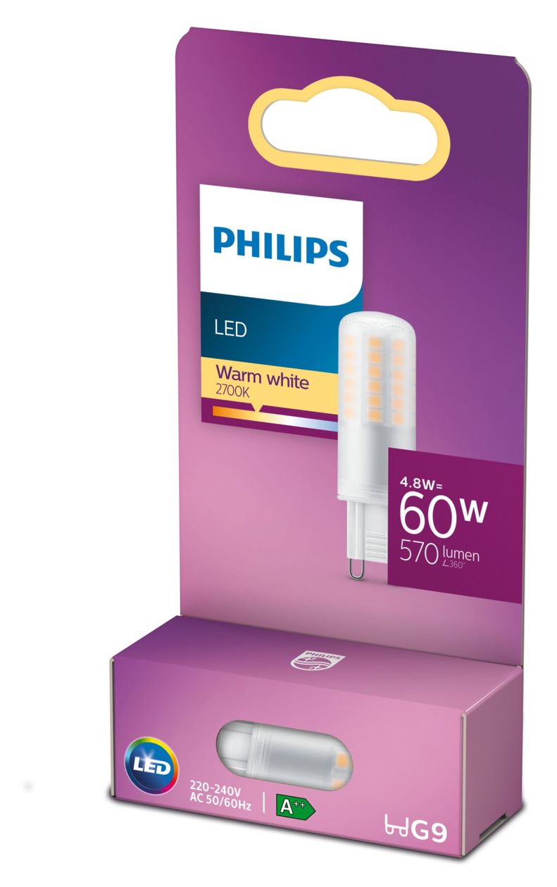 8718699774073 LED Lampe Stiftsockel G9 EEK: E 570 lm Neutralweiß (4000K) entspricht 60 W 