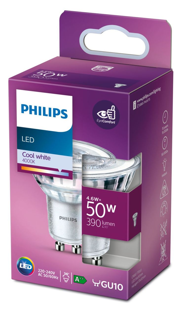8718699774196 LED Lampe Reflektor GU10 EEK: F 390 lm Neutralweiß (4000K) entspricht 50 W 