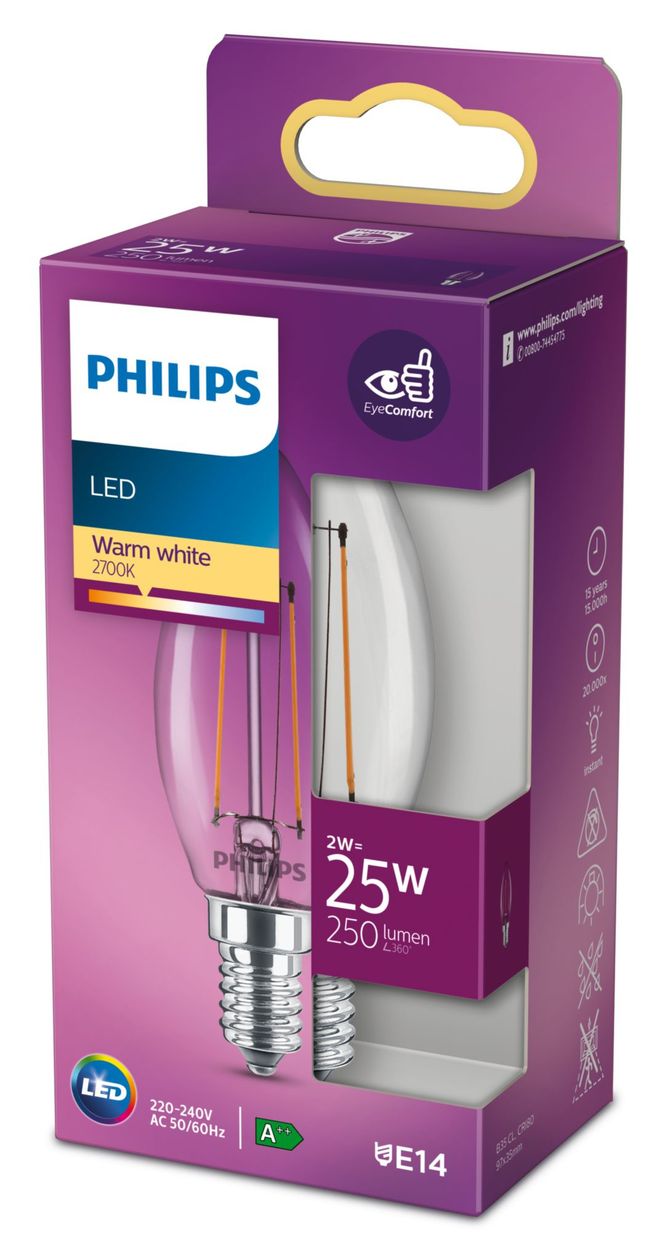 8718699777531 LED Lampe Kerze E14 EEK: E 250 lm Warmweiß (2700K) entspricht 25 W 