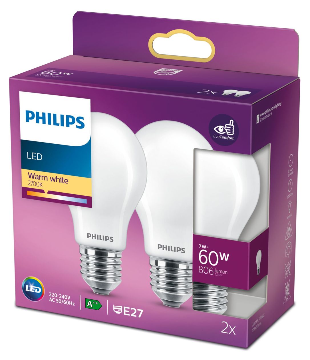 8718699777678 LED Lampe Tropfen E27 EEK: E 806 lm Warmweiß (2700K) entspricht 60 W 