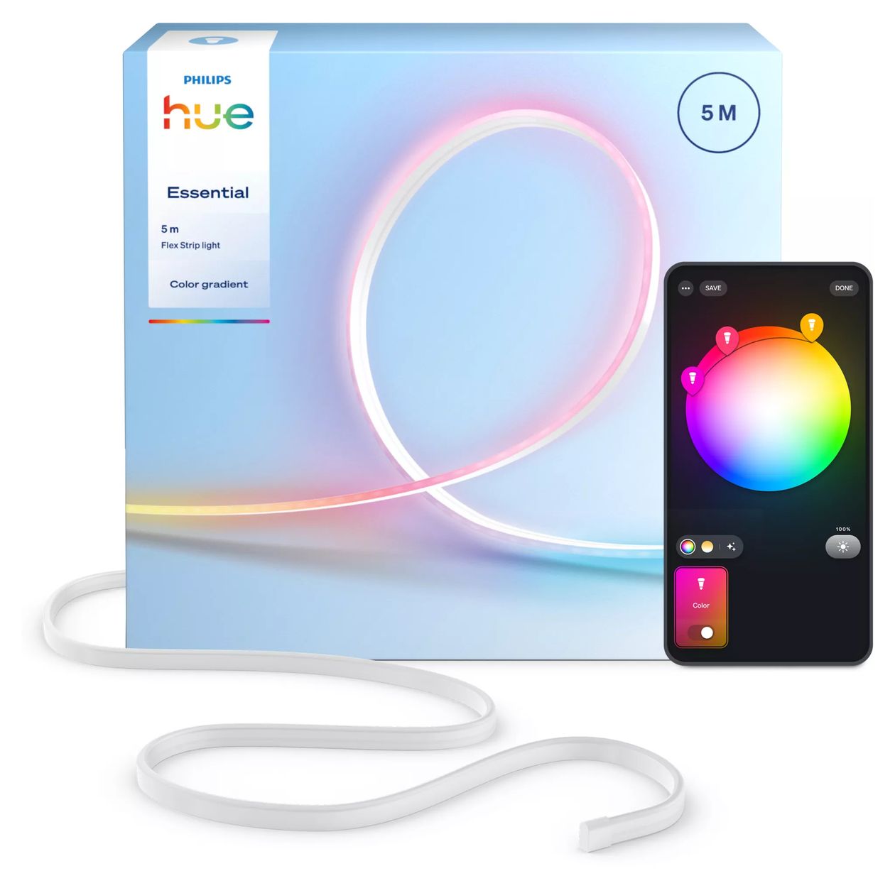 Hue Essential Flex Lightstrip Intelligenter Leuchtstreifen 5000 mm Multi 
