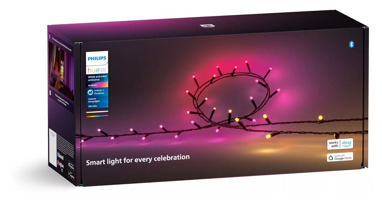Hue Festavia Lichterkette 40m LED Intelligente Strangleuchte 40000 mm Variabel 