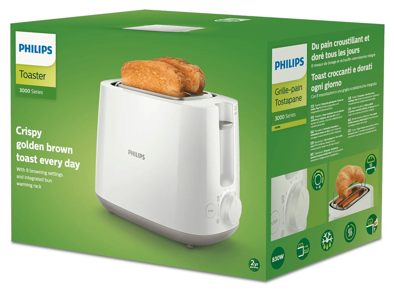 HD2581/00 Daily Collection Toaster 830 W 2 Scheibe(n) 8 Stufen  (Grau) 