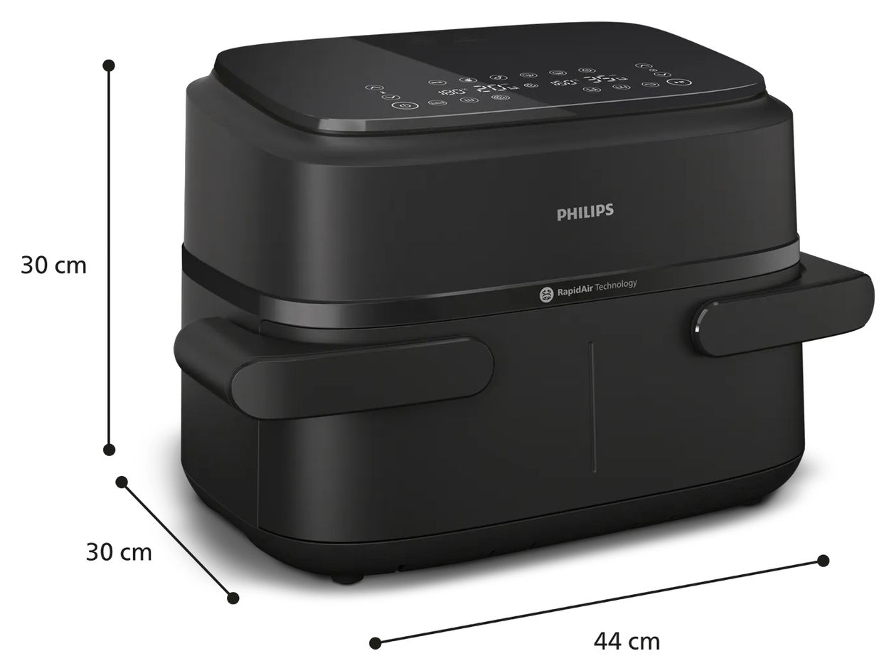 Series 1000 NA150/00 Doppel Heißluftfritteuse 7 l 2450 W  (Schwarz) 