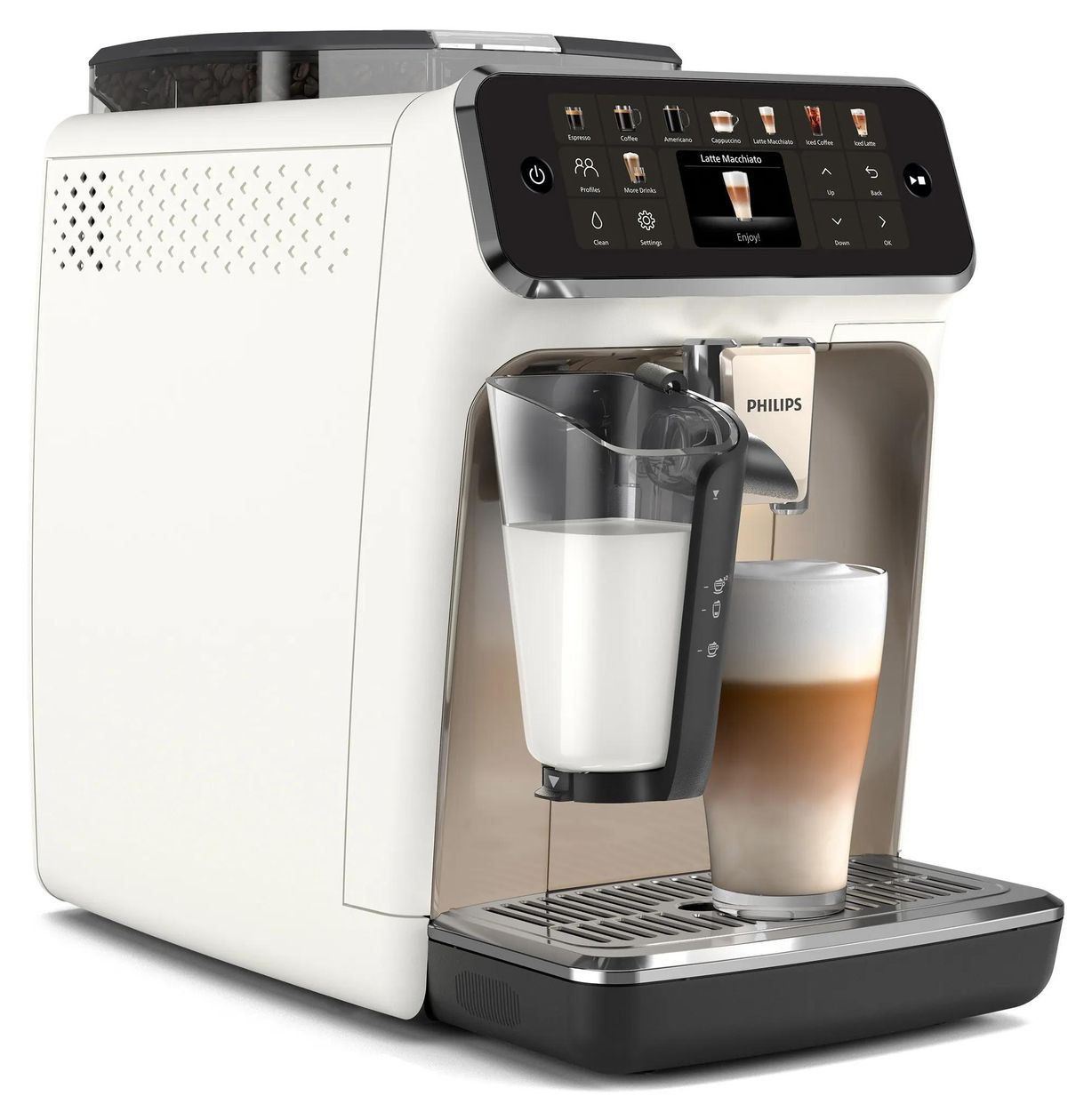 Series 5500 EP5543/90 LatteGo Kaffeevollautomat 15 bar 1,8 l 275 g  (Grau) 