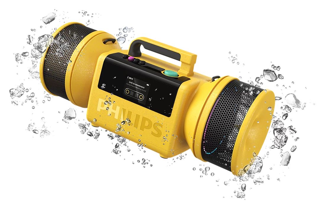 TAMS80 The Tube 140 W Bluetooth Lautsprecher IP67 Laufzeit bis 24 h  (Gelb) 