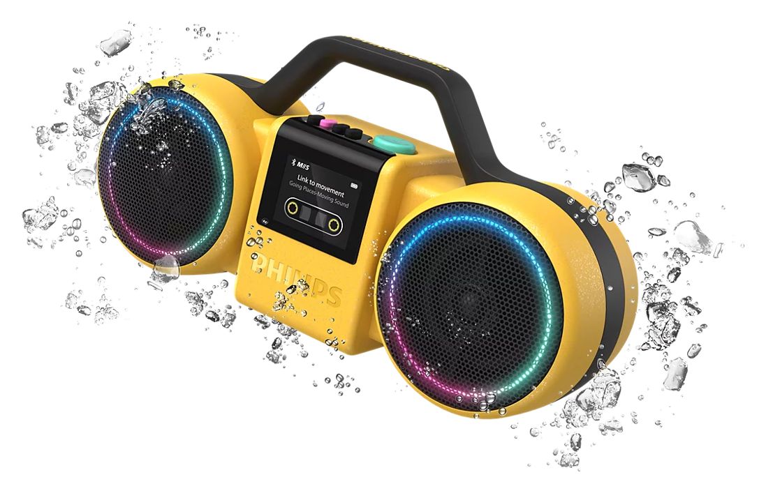 TAMS60 The Roller 60 W Bluetooth Lautsprecher IP67 Laufzeit bis 24 h  (Gelb) 