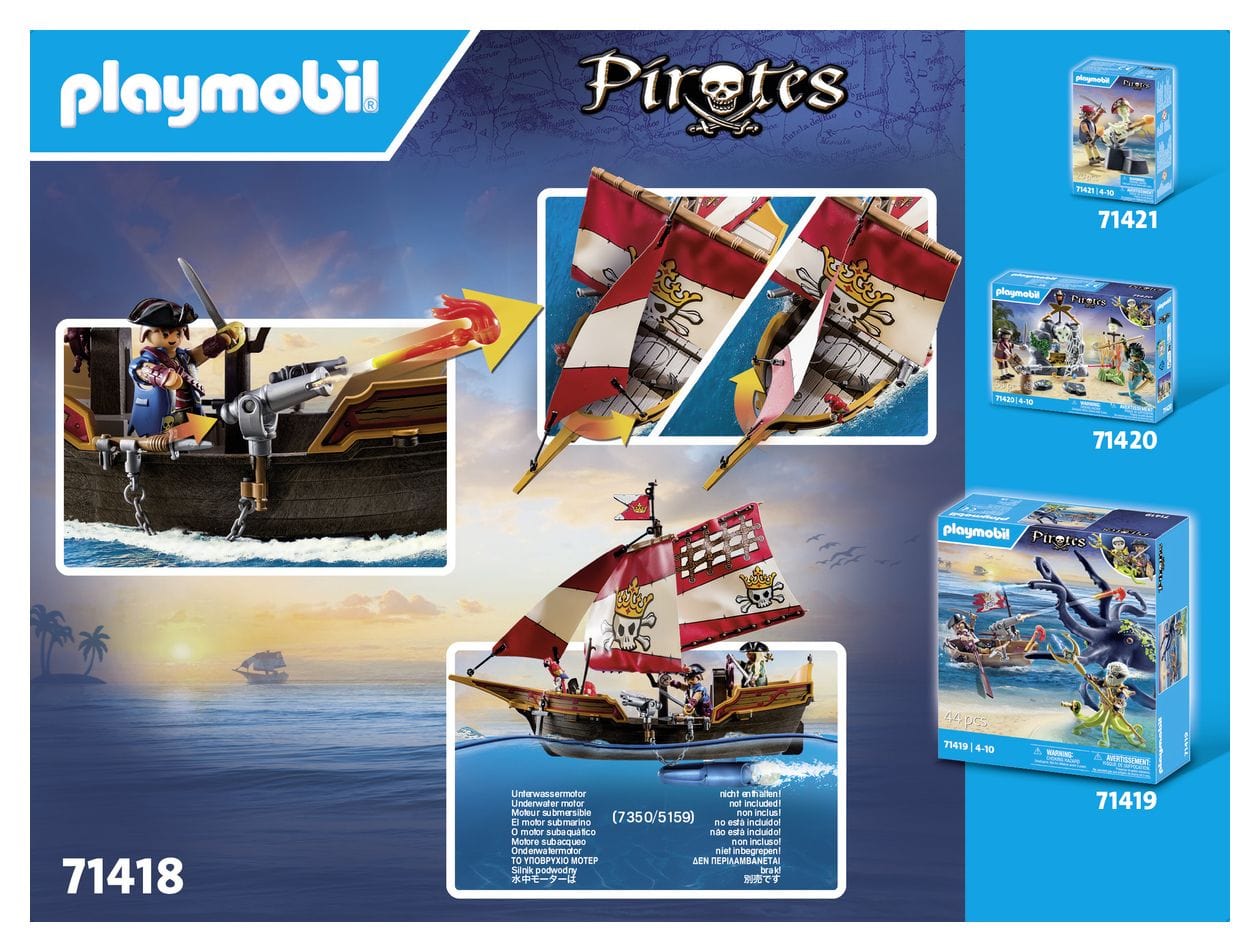 Pirates Kleines Piratenschiff Spielset 101 Teile  (Mehrfarbig) 