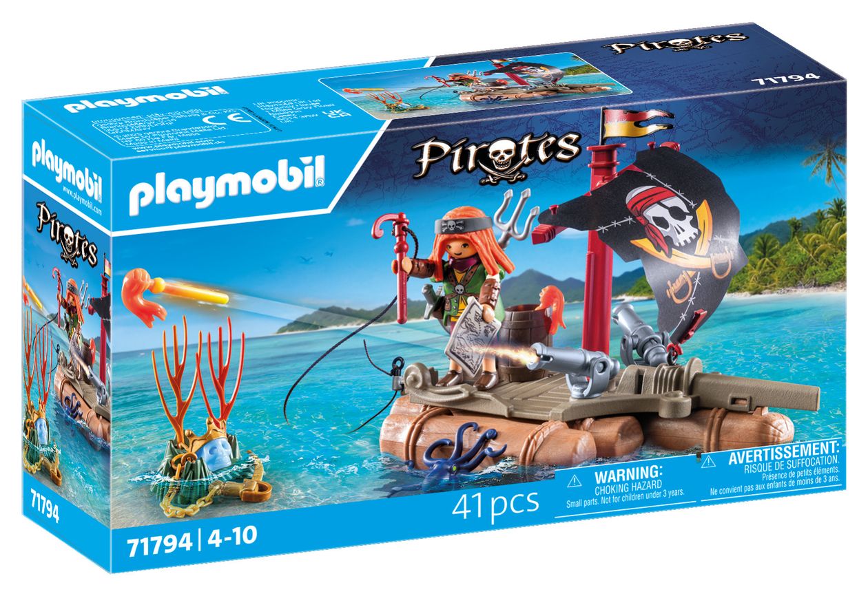 Schatzbergung auf Piratenfloss 