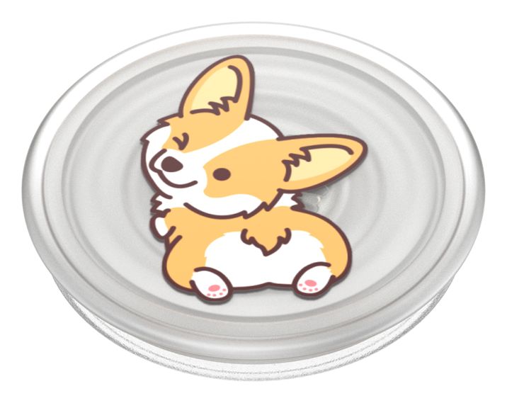 PlantCore Cheeky Corgi Fingerring für Jede Marke (Schwarz, Orange, Durchscheinend, Weiß) 
