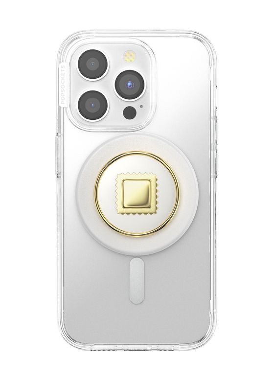 PopGrip Enamel Raviolo Fingerring (Gold, Transparent, Weiß) 