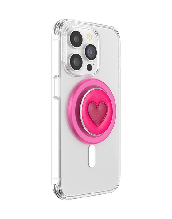 PopGrip MagSafe Stitched Sweet Heart Fingerring  (Pink) 