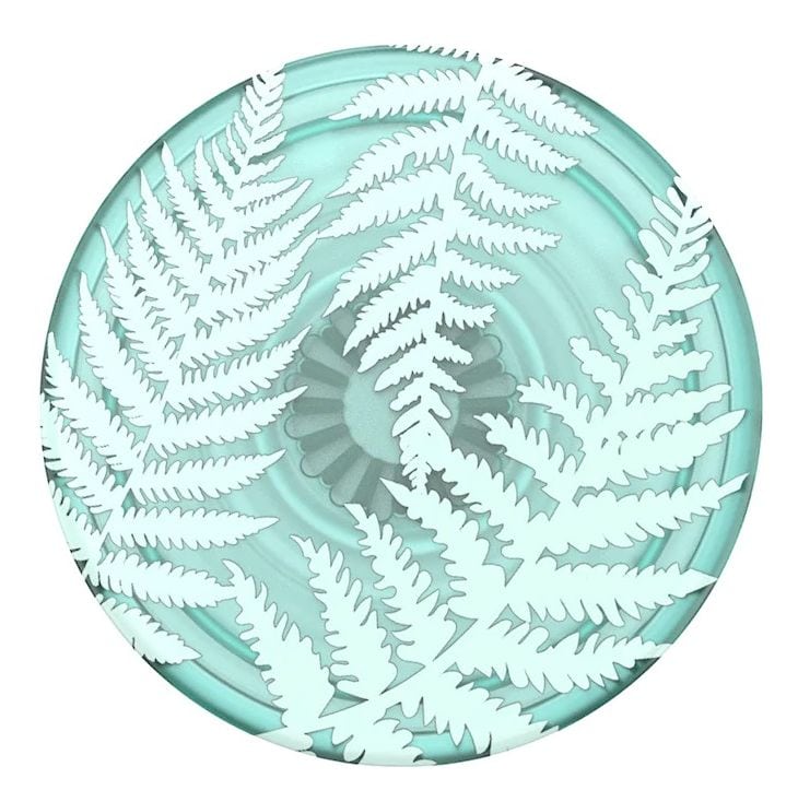PopGrip PlantCore Fern Fingerring für Jede Marke (Durchscheinend, Mehrfarbig) 