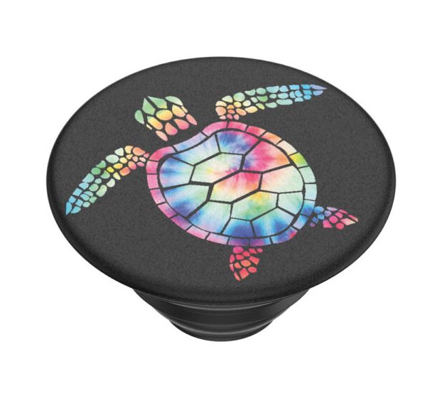 PopGrip Pshychedelic Turtle Fingerring für Universal  (Schwarz, Mehrfarbig) 