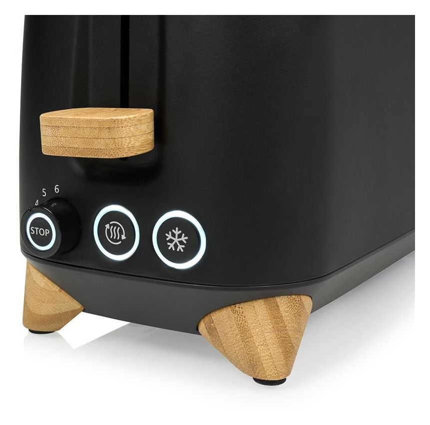 142361 Pure Toaster 1000 W 2 Scheibe(n) 6 Stufen (Schwarz, Silber, Holz) 