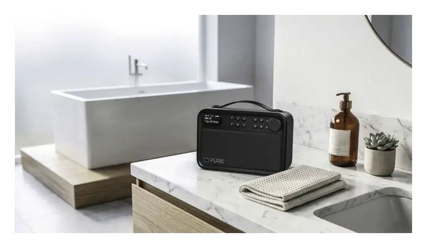 Bloom Bluetooth DAB, FM Radio Tragbar IPX5  (Schwarz) 