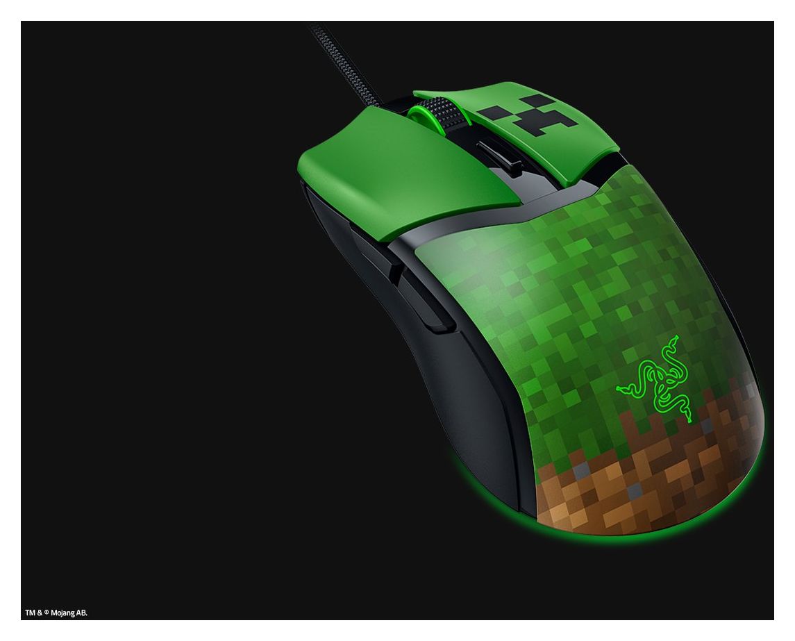 Cobra 8500 DPI Gaming Maus Optisch  (Schwarz, Grün) 