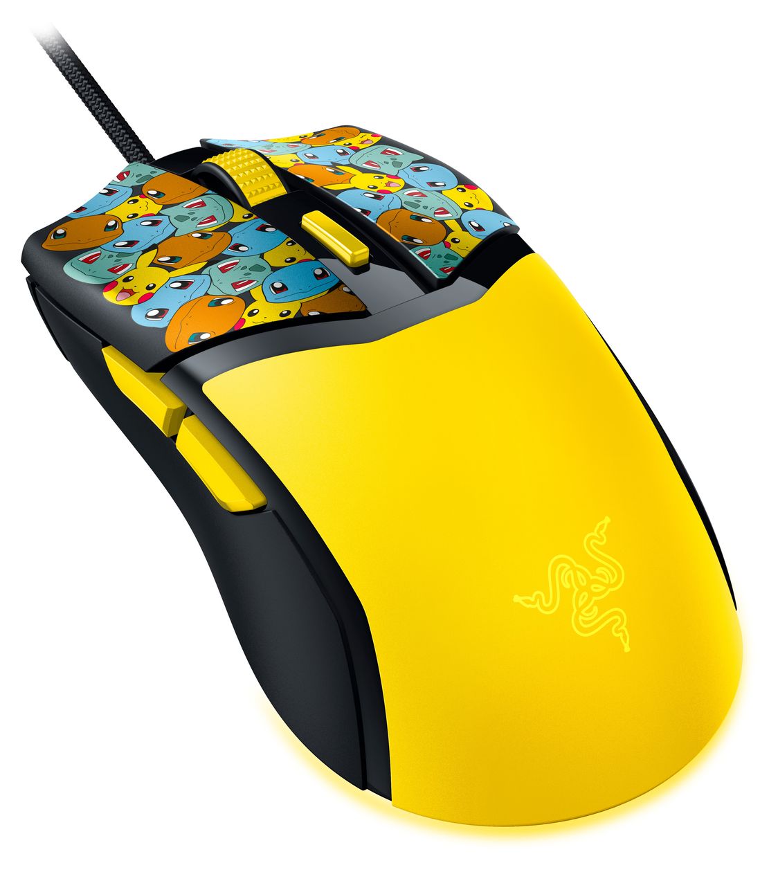 Cobra 8500 DPI Gaming Maus Optisch  (Schwarz, Gelb) 