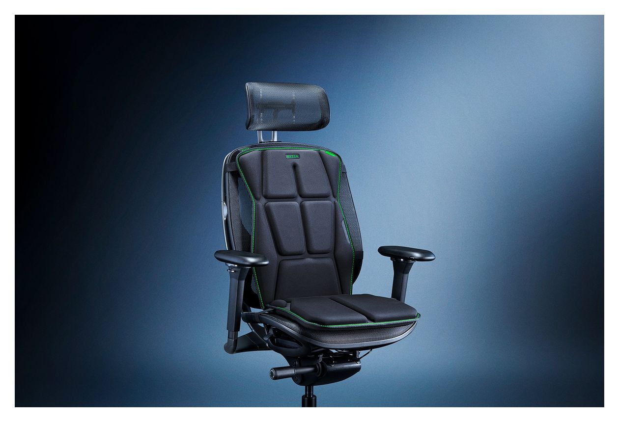Freyja Gaming Auflage Sitzkissen kabellos  (Schwarz) 