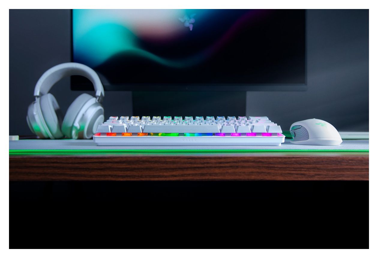 Huntsman Mini RGB-LED Gaming Tastatur USB  (Weiß) 