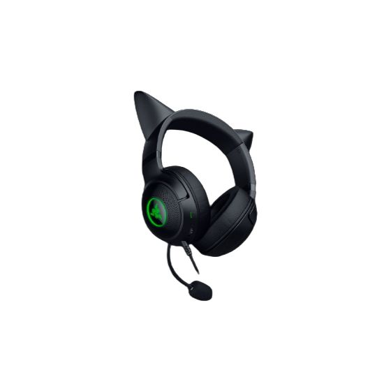 Kraken Kitty V2 Over Ear Kopfhörer Kabelgebunden USB Typ-A  (Schwarz) 