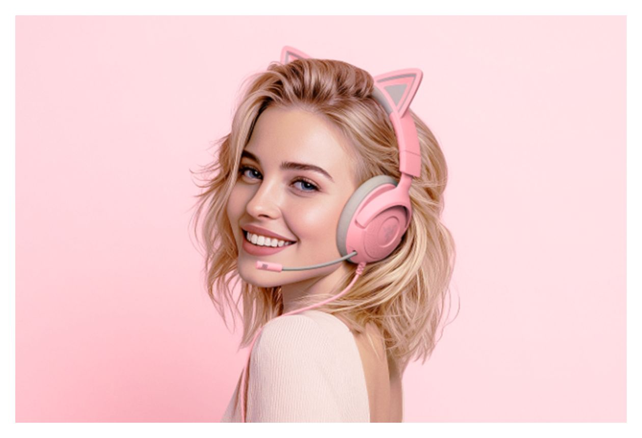 Kraken Kitty V3 X Over Ear Kopfhörer Kabelgebunden  (Pink) 