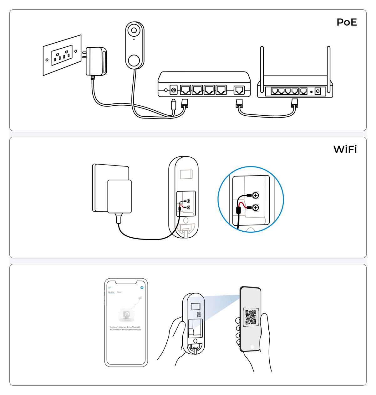 D340W Video Türklingel  Wlan  (Schwarz, Weiß) 