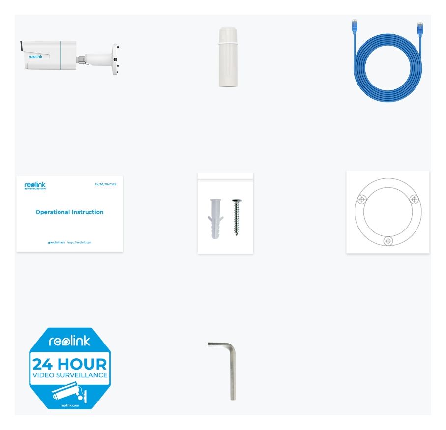 P430 3840 x 2160 Pixel IP-Sicherheitskamera IP67 Innen & Außen Nachtsicht  (Weiß) 